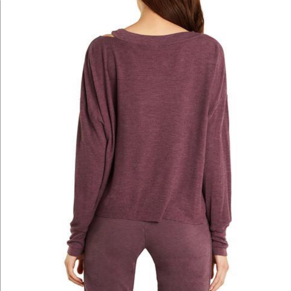 Wildfox Purple V-Neck Sweater Relaxed Fit - Picture 3 of 4
